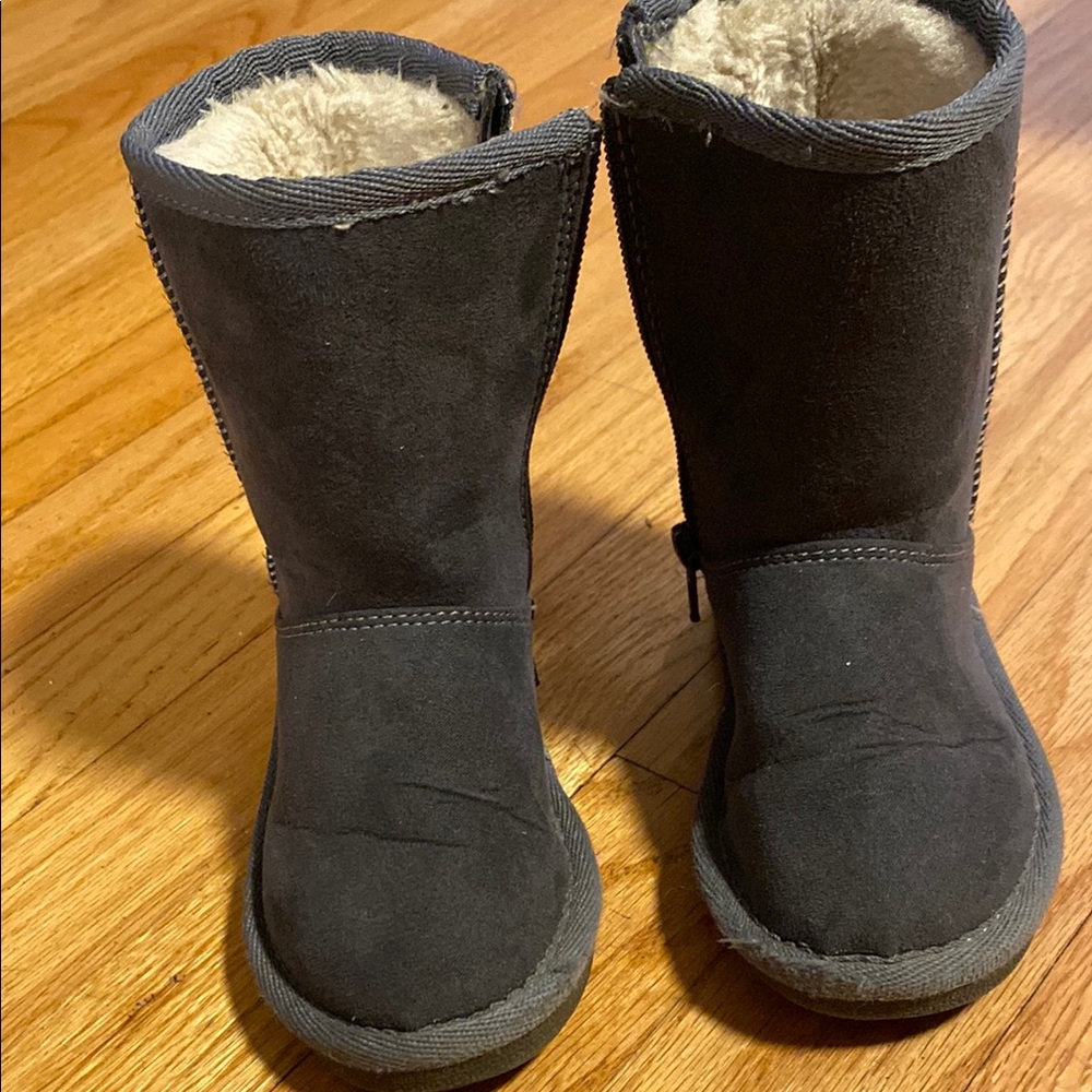 Cozy Gray Suede Boots
